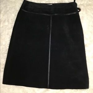 Margaret Godfrey black leather skirt size 10